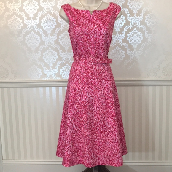 Milly of New York Dresses & Skirts - Milly of New York Pink Printed Fit-and-Flare Dress